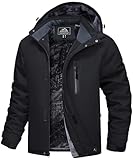 MAGCOMSEN Winterjacken Herren Warm Softshelljacke Winddicht Wasserdicht Skijacke Herren Fleece...