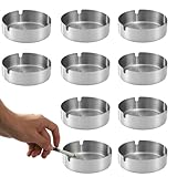 10 Stücke 8 Cm Aschenbecher Edelstahl,Tischplatte Aschenbecher,Moderne Tischplatte...