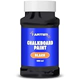 7 Artists Tafelfarbe Schwarz 500 ml Tafellack Ungiftig auf Wasserbasis | Schwarze Farbe für Wand...