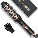 Dual PTC Thermal Brush Warmluftbürste 38 mm,Haarstyling Lockenbürste, Volumen Haar Kamm...