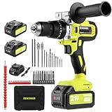 DEWINNER Akku-Schraubendreher für Makita 21V 2 Akkus 4.0Ah,90Nm Max Akku-Bohrschrauber,20 + 3...