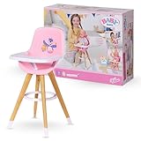 Baby Born Hochstuhl - Puppenstuhl in moderner Holzoptik - Hochwertiges Puppen Zubehör - Geeignet...