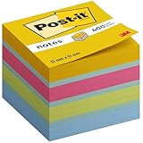 Post-it Mini Würfel, Ultrafarben, 51 x 51 mm, 400 Blatt - Selbstklebende Notizzettel für Notizen,...