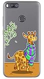 Tumundosmartphone Transparente Gel-Schutzhülle für Xiaomi Mi 5X / Mi A1, Motiv Giraffe