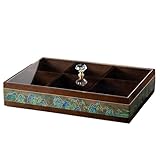 Getrocknete Obstkiste aus Holz mit Acryldeckel, 4/6 Gitter Tablett für Nüsse und Snacks...