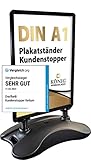 Dreifke Kundenstopper Keitum Wind Line DIN A1 schwarz | beidseitig für 2 Plakate | stabiler Fuß...