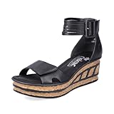 Rieker Damen Keilsandalen 68194, Frauen Sandalen,Sommerschuhe,Freizeitschuhe,offene...