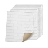 Herrselsam 3D Wandpaneele 10 Stück 77x70cm selbstklebende tapete 7 mm 3D Tapete Wasserdicht...