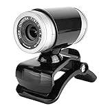 Qkiss 12 Megapixel HD Webcam Webcam mit Mikrofon 360 Grad USB Clip-On Webcam Mini Plug & Play...