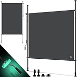 KESSER® Klemmmarkise Senkrechtmarkise außen 200x310cm Ausziehbar & Blickdicht | Vertikalmarkise...