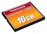 Transcend 16GB CompactFlash 133 Speicherkarte (CF-Karte) bis zu 50/20 MB/s, unterstützt Ultra...