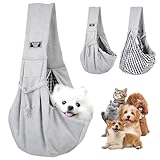 Hundetragetasche, Reversible Welpentrage Freihändig, Hunderucksack Bis 8 kg, Haustiertasche für...