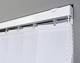 JalousieCrew Vertikal Lamellenvorhang Farbe weiß - Breite 100 bis 250 cm - Höhe 250 cm...