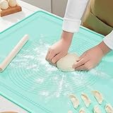 Backunterlage zum Teig Ausrollen,70×50 cm Rutschfeste Teigmatte,Silikonmatte Backen...