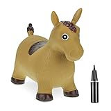 Relaxdays Hüpftier Pferd, inkl. Luftpumpe, Hüpfpferd bis 50 kg, BPA frei, für Kinder ab 3 Jahre,...