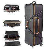 PYXEL STUDIO Fotografie-Studio-Rollwagen Rolltasche Fliegenkoffer für Fotostudio-Lichtständer...