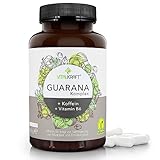 VITALKRAFT Guarana-Komplex / 120 hochdosierte vegane Kapseln mit 470mg Guarana, 150mg Koffein und...