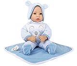 Small Foot Puppe Lukas inkl. ausziehbarer Bekleidung, Schnuller und weicher Kuscheldecke,...