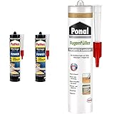 Pattex Montagekleber Power 740g, Baukleber mit starker Anfangshaftung, Kraftkleber für saugende...