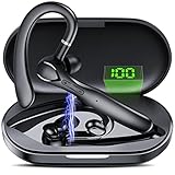 Headset Bluetooth, Headset mit Mikrofon, Ladebox LED Anzeige Bluetooth Headset,100 Std Spielzeit,...