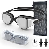 Roujune Polarisiert Schwimmbrille Herren Damen, UV-Schutz, Anti-Nebel, Verstellbarer Gurt,...