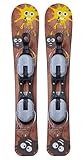 GPO Snowblade Mini Woody, Renn-Kurz-Ski inkl. GC-001-Bindung, 70 cm Länge, Big-Foot-Ski für Herren...