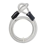 Wisebom Universal Schlaufenkabel, Fahrrad Kabelschloss 12MMX1.2M Stahlseil mit ösen Stahlkabel...
