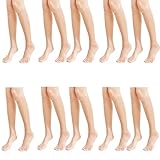 YIZITU 10 Paar Seidenstrümpfe, durchsichtig, lange Socken für Büro und Freizeit, atmungsaktive...