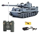 s-idee® 22002 Battle Panzer 99807 German Tiger 1:28 mit integriertem Infrarot Kampfsystem 2.4 Ghz...