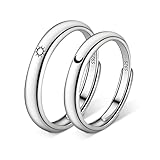 Freundschaftsringe,Partnerringe Ring Verlobungsring Paar Verstellbar Silber Couple Ring Paar Ringe...
