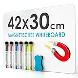 KTRIO A3 Magnetisches Whiteboard Kühlschrank, Whiteboard Folie Magnetisch Memotafel Abwischbar...