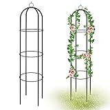 YAOBLUESEA Garten Rankobelisk Rosenbogen Rankgitter Beschichtetes Metall Rosen Rankhilfe für...