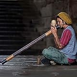 120cm Bamboo Paited Du Pipe, Didgeridoo, Aciet Atioal Wid Istrumet, Aalog Soud