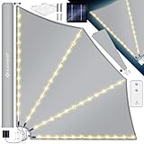 KESSER® Balkonfächer mit LED | klappbar mit Wandhalterung | 140x140cm | Sichtschutz Balkon...