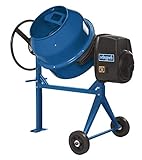 Scheppach Betonmischer MIX140 (550 W, Fassungsvermögen 140 L, Drehzahl 26,6 min-1, langlebig und...