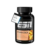 ESN Vitamin Stack, Multivitamin Kapseln, 120 Stück - 4 Monate Vorrat, hochdosiert, 13 wertvolle...