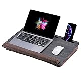 Vigo Wood Laptoptisch - Laptop Unterlage Ständer bis zu 17,3 Zoll - Kissen Tablett für Bequeme...