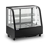 Royal Catering RCCC-100-BT Kühlvitrine 100 L 3 Ebenen schwarz Kühltheke Kuchenvitrine Kuchentheke...