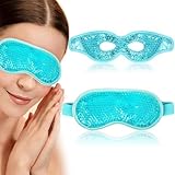 Scettar 2 Stücke Augenmaske Kühlend, Kühlbrille für Migräne, Gel Kühlmaske Wiederverwendbare...