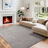 Wohnzimmerteppich, Kurzflor Teppiche Wohnzimmer Deko Flauschiger Weich Waschbarer & Anti-Rutsch...