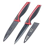 Westmark Allzweck-/Gemüsemesser, 2 Stück, Klingenlänge: je 12 cm, mit Klingenschutz, Rostfreier...