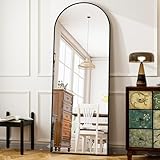 HARRITPURE Ganzkörperspiegel 162x53 cm, Gewölbter Standspiegel mit Aluminiumrahmen,...