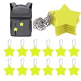 Molain Sicherheits Reflektor Anhänger,12pcs Stern Reflektoren Kinder Anhänger für Rucksack...