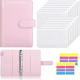 CXBDDF A6 PU-Leder-Ordner, Geldumschläge, Systemplaner, Organizer mit 12 transparenten...