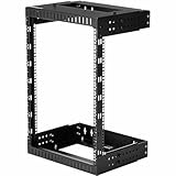 StarTech.com 2-Pfosten 15HE Heavy-Duty Wandmontage Netzwerk-Rack, 19' Open Frame Server Rack mit...