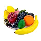 Lorigun Künstliche Früchte zur Dekoration gefälschte Früchte Requisiten, 10 Arten von Früchten...