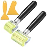 2 Stück Andrückrolle Andrückwalze, 30mm & 50mm Silikon Andrückwalze Handdruck Roller,...