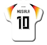 Magnet in T-Shirt-Form zur Fußball-Europameisterschaft Euro 2024 Deutschland - 10 Jamal Musiala