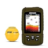 LUCKY Tragbarer Sonar Fischfinder Bootstiefe Fischen Fischfinder Wasserdichter Handheld Kabellos...