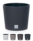 Happy Flower MultiProject Blumentopf Pflanzkübel inkl. Einsatz rund Rattan-Optik 4 Größen 4...